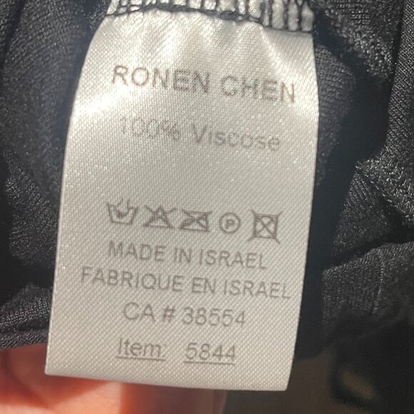 Ronen Chen black dress midi Size 0 - Picture 7 of 8